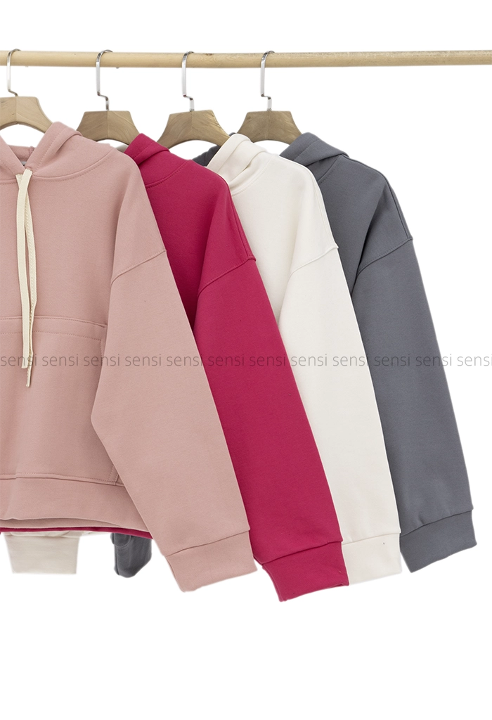 هودی باکسی ساده رنگی کد1005150